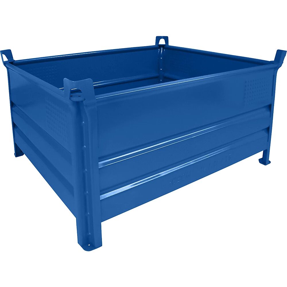 Heson Vollwand-Stapelbehälter BxL 1000 x 1200 mm, Traglast 1000 kg blau, ab 10 Stk