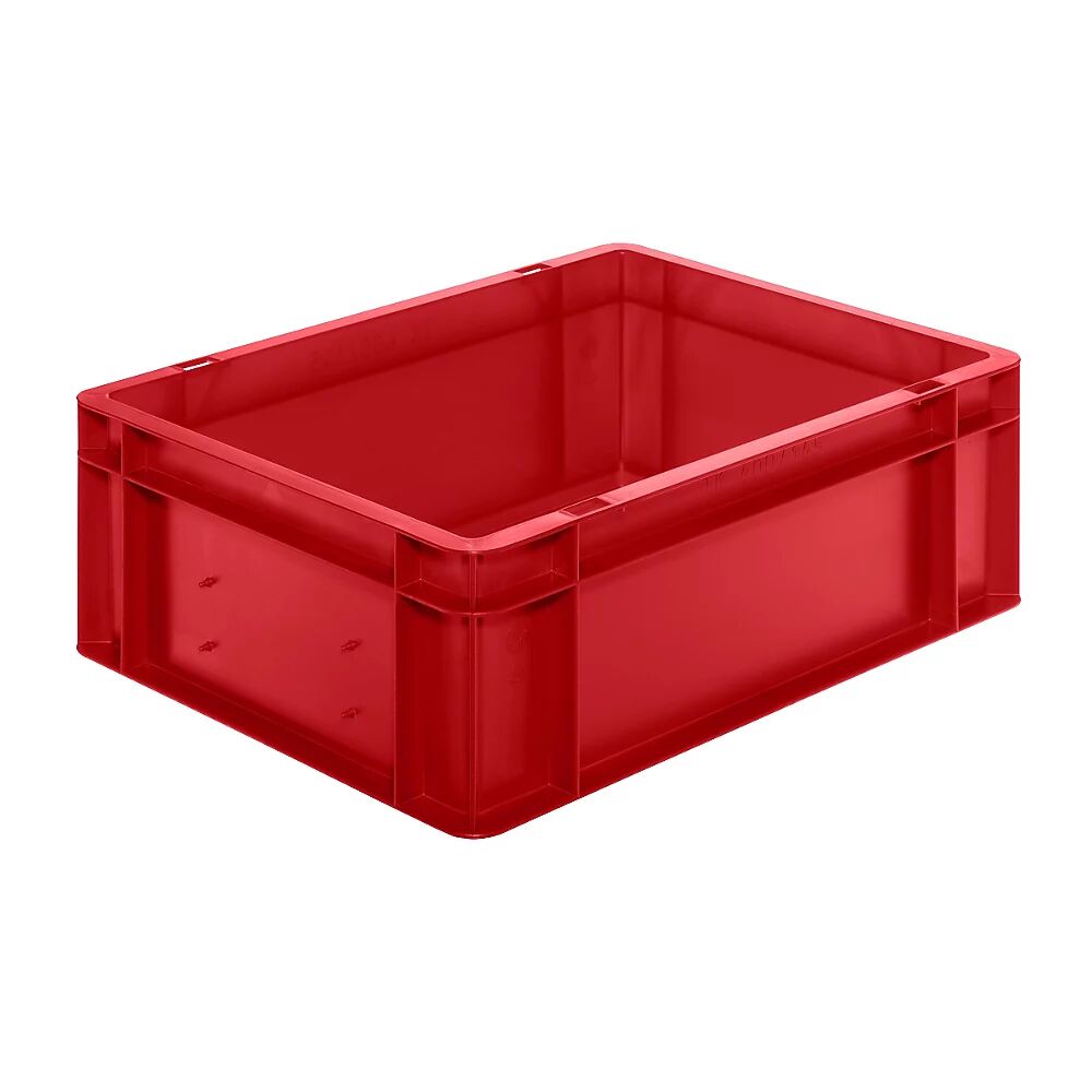 Euro-Format-Stapelbehälter, Wände und Boden geschlossen LxBxH 400 x 300 x 145 mm rot, VE 5 Stk