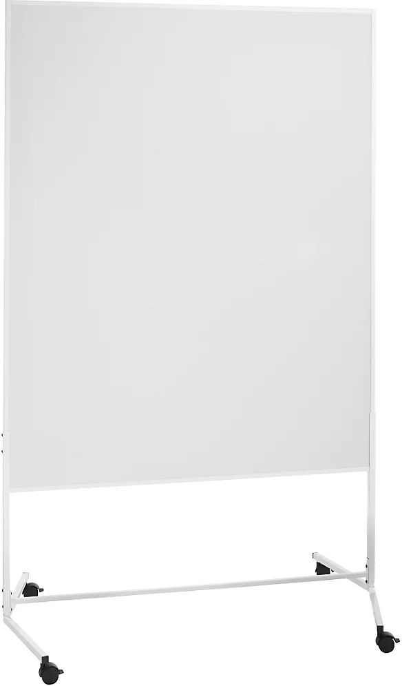 EUROKRAFTbasic Moderationswand, mobil Whiteboard BxH 1200 x 1500 mm, weiß