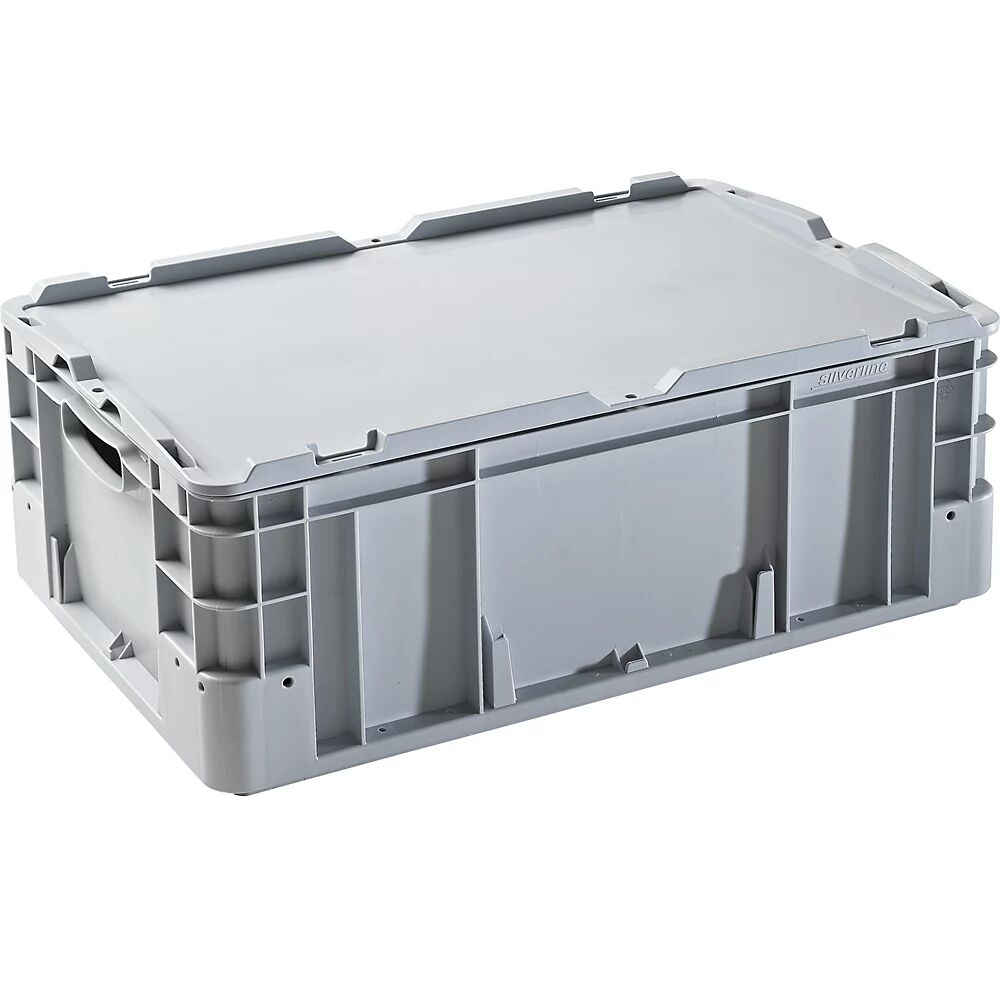 Stapelbehälter aus Polypropylen Inhalt 40 l, Außenmaße LxBxH 600 x 400 x 220 mm grau, ab 10 Stk