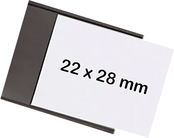 magnetoplan magnetoflex® U-Profil, VE 30 Stk HxB 22 x 28 mm schwarz