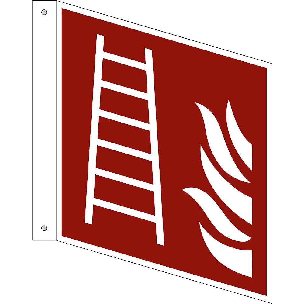 Brandschutzzeichen Leiter, VE 10 Stk Aluminium, Fahnenschild, 200 x 200 mm