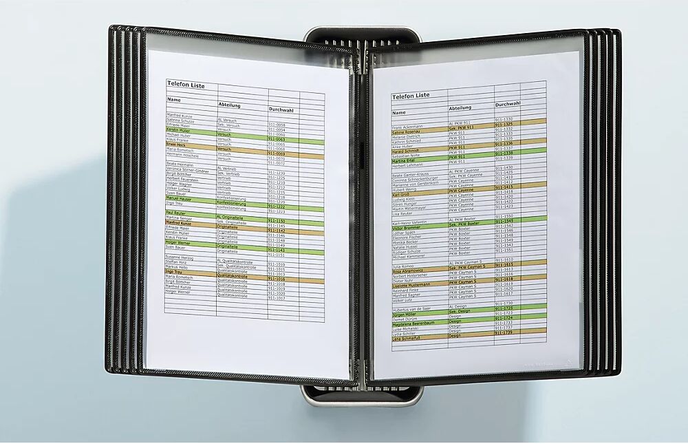 Tarifold Sichttafelsystem VEO für Format DIN A4 Wandsystem Halterung und 10 Sichttafeln