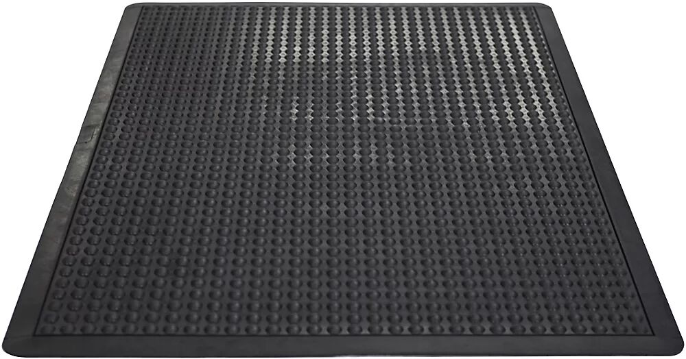 Anti-Ermüdungsmatte YOGA DOME schwarz genoppt, chemikalienresistent, NBR-Ausführung LxB 1200 x 900 mm