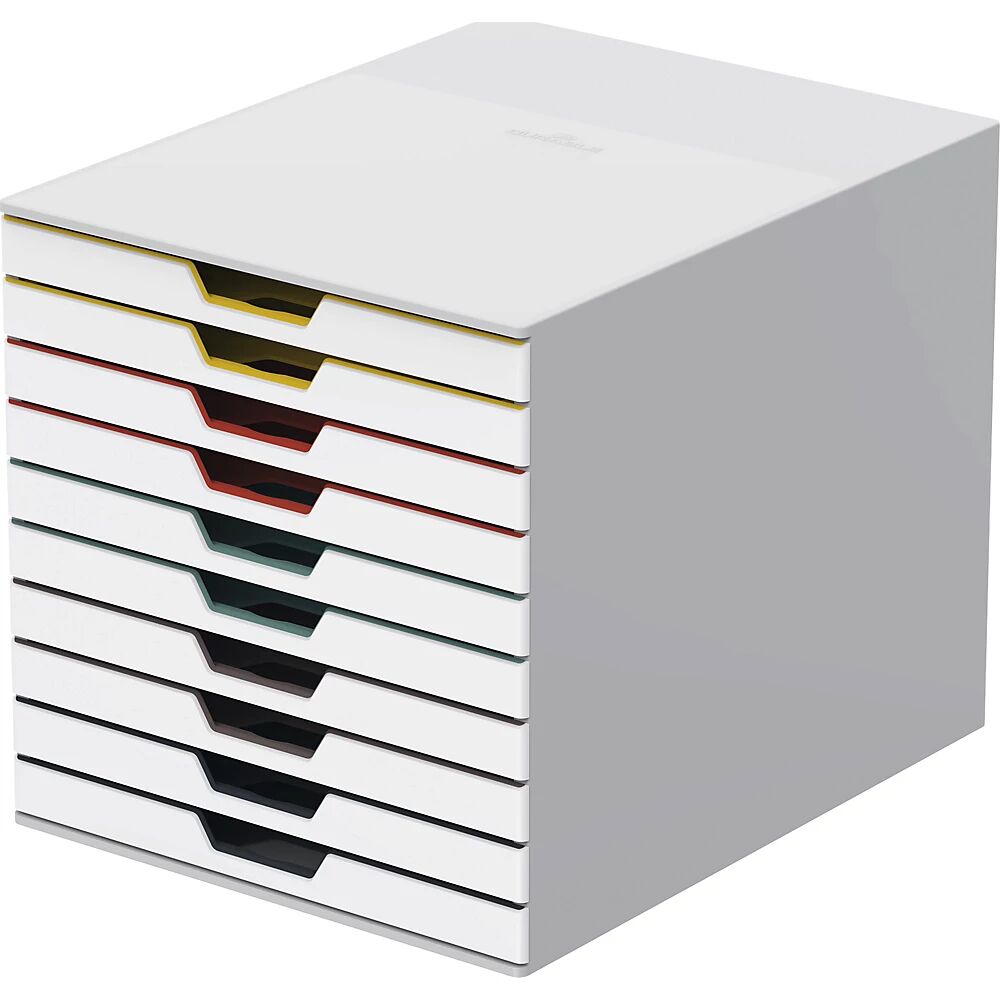 DURABLE Schubladenbox VARICOLOR® HxBxT 292 x 280 x 356 mm 10 Schubladen, weiß
