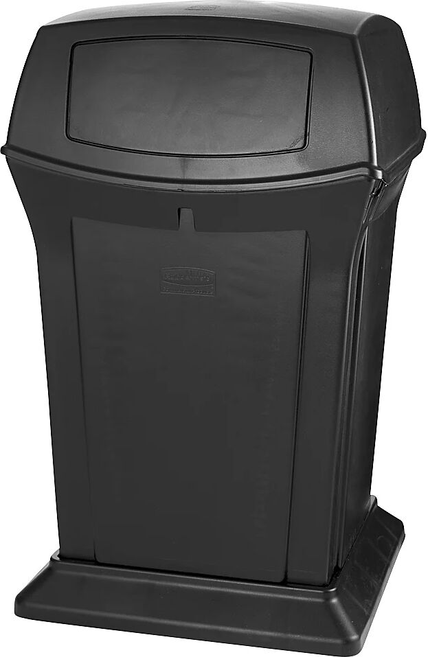 Rubbermaid Abfallbehälter (PE), feuerhemmend Volumen 170 l, BxHxT 632 x 1054 x 632 mm schwarz