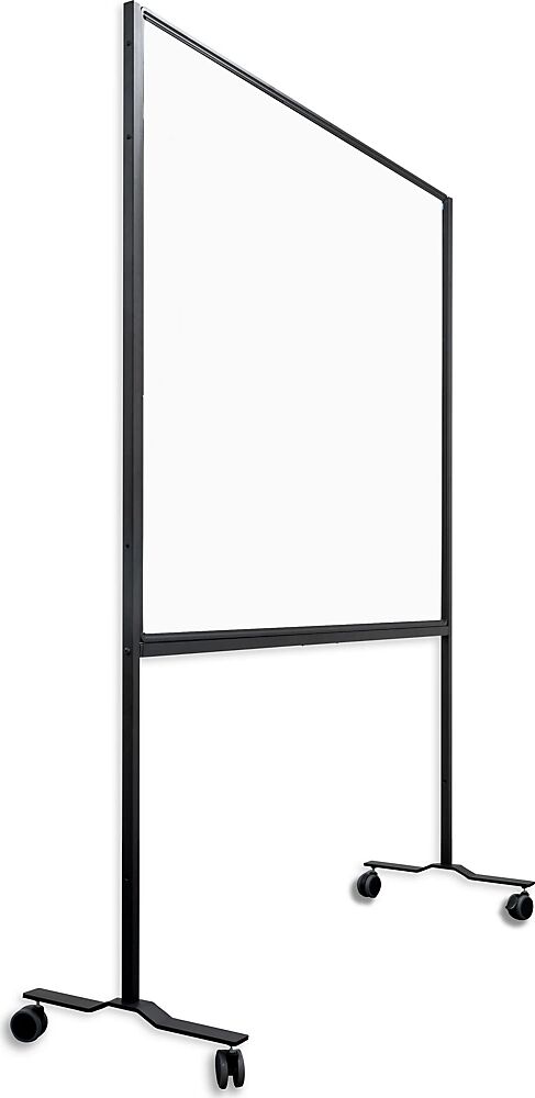 EUROKRAFTpro Mobiles Whiteboard WORKBOARD Stahl, emailliert BxH 1500 x 1200 mm