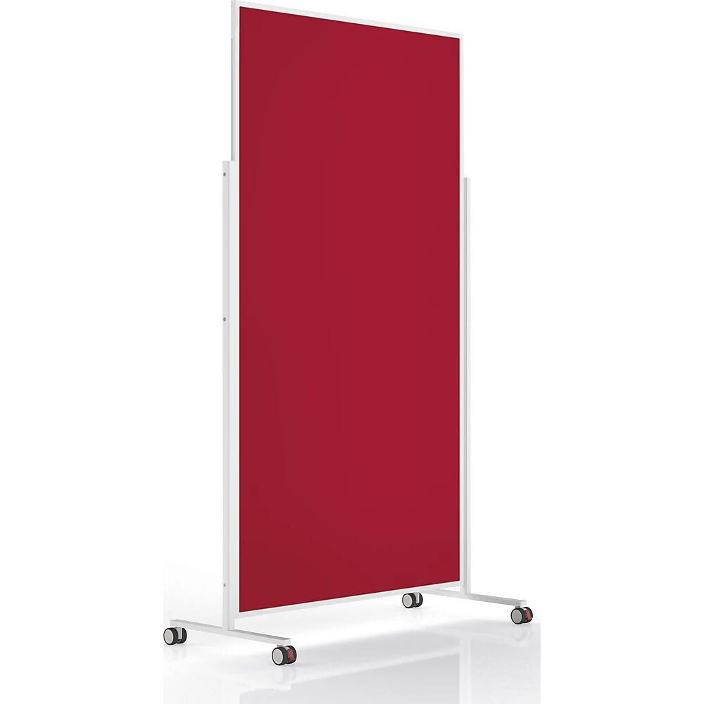 magnetoplan Design-Moderationstafel VarioPin Tafelformat 1800 x 1000 mm, Filz rot
