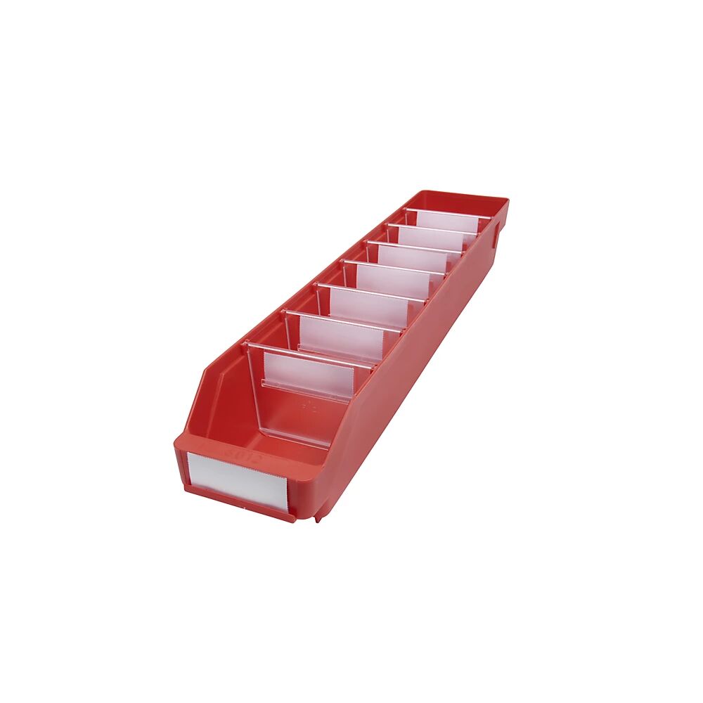 STEMO Regalkasten aus hochschlagfestem Polypropylen rot LxBxH 600 x 118 x 95 mm, VE 30 Stk