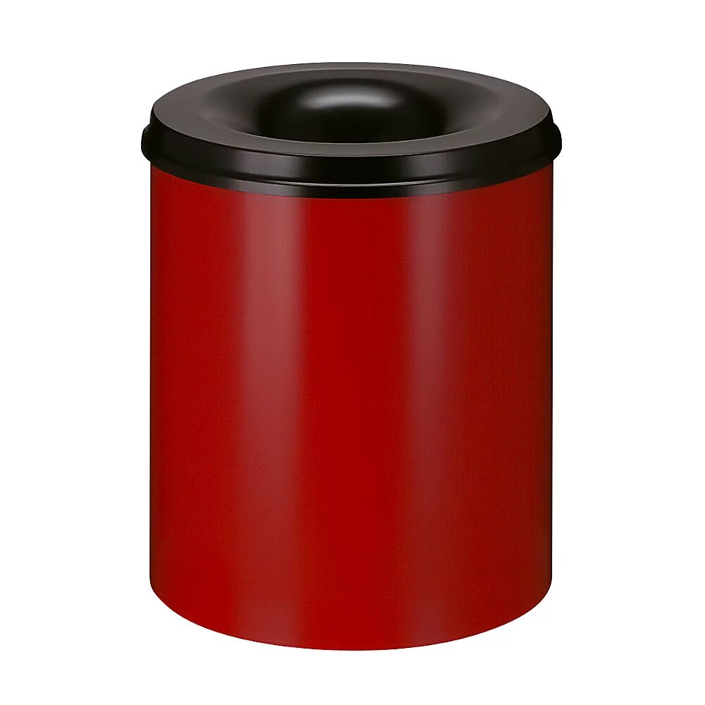 Papierkorb, selbstlöschend Volumen 80 l, HxØ 540 x 465 mm Korpus rot / Löschkopf schwarz
