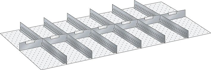 LISTA Trennwand für Schrankmaße 1431 x 725 mm für Schubladenhöhe 150 mm