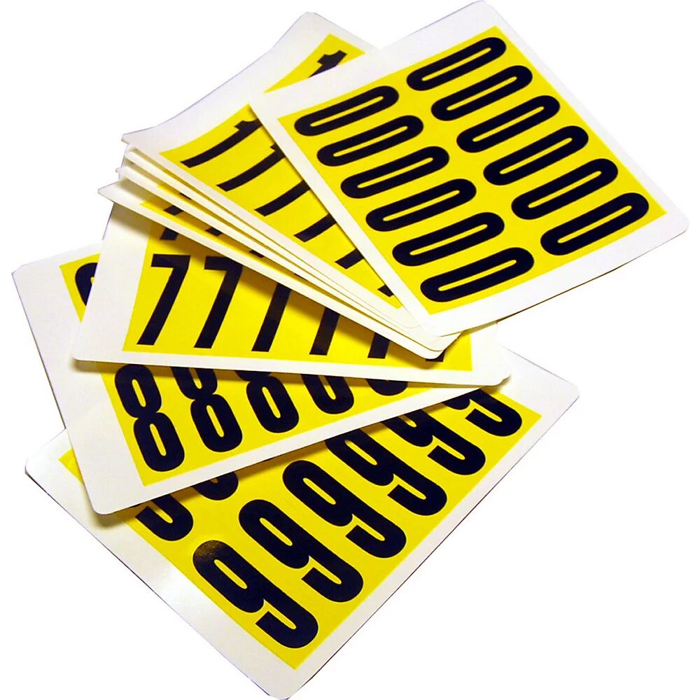 Schriftzeichenset HxB 56 x 21 mm Klebeziffern 0 - 9, 10 Karten