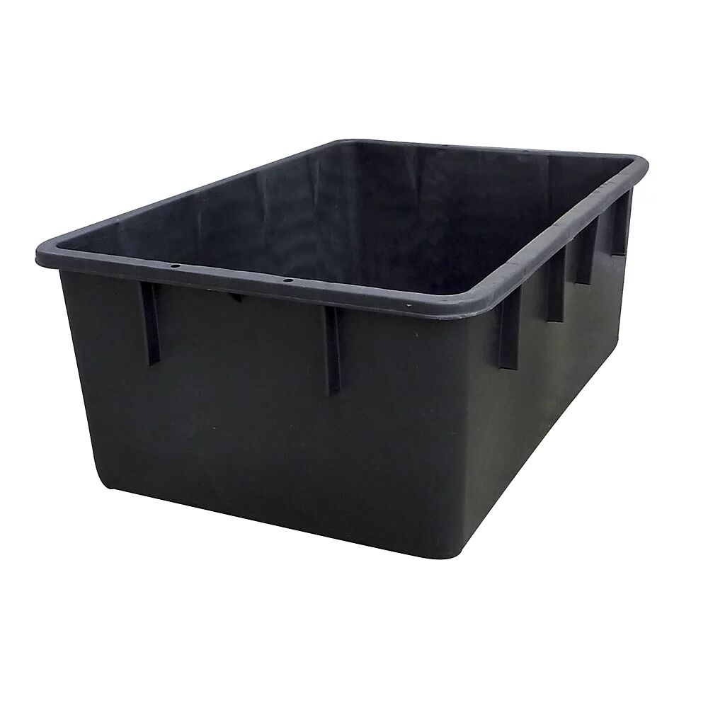 Stapelbehälter aus Polyethylen, konische Bauform Inhalt 160 l schwarz, ab 10 Stk