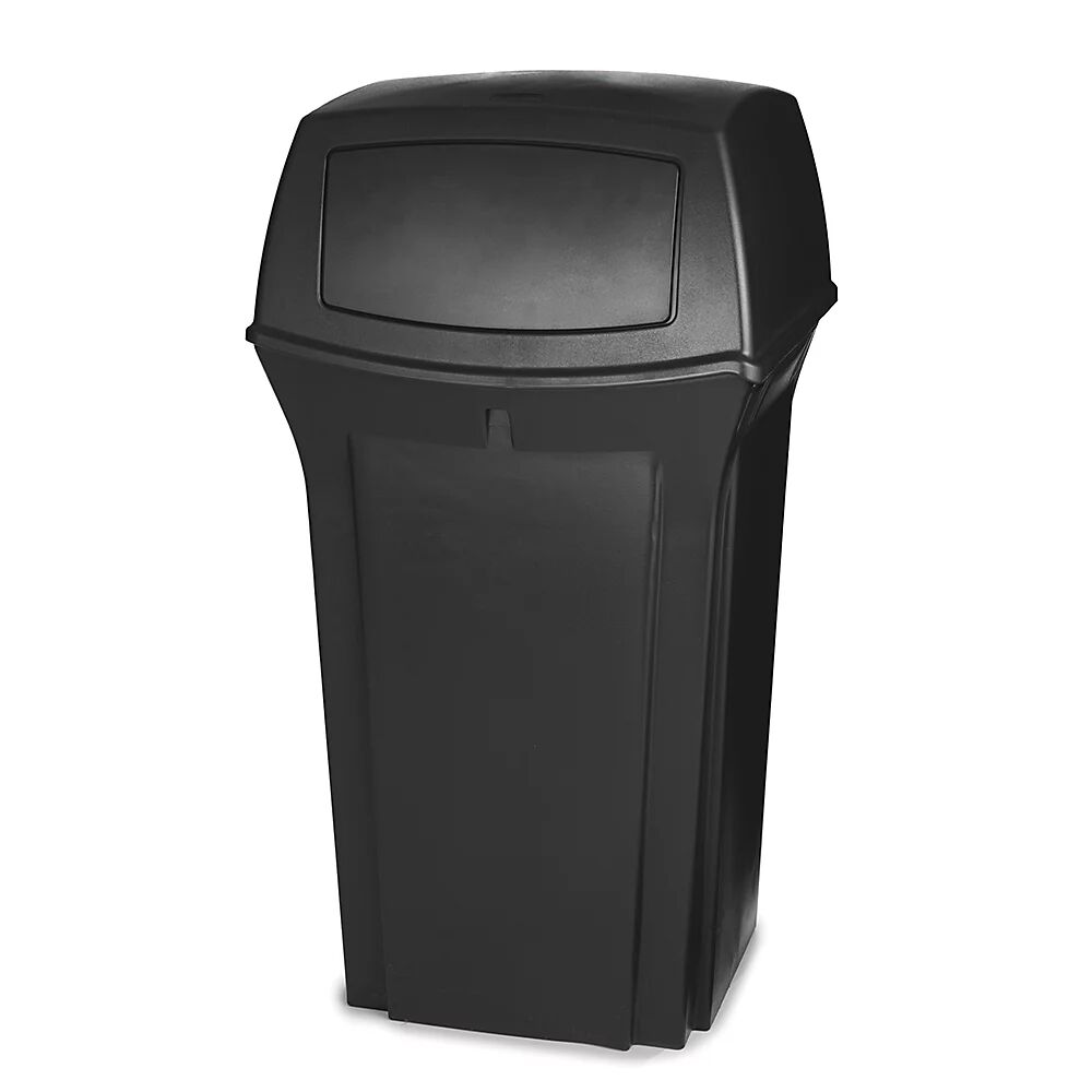 Rubbermaid Abfallbehälter (PE), feuerhemmend Volumen 133 l, BxHxT 546 x 1041 x 546 mm schwarz