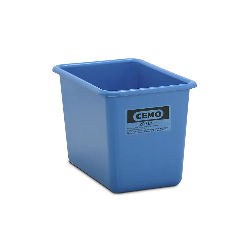 CEMO Großbehälter aus GfK Inhalt 200 l, LxBxH 873 x 572 x 585 mm blau