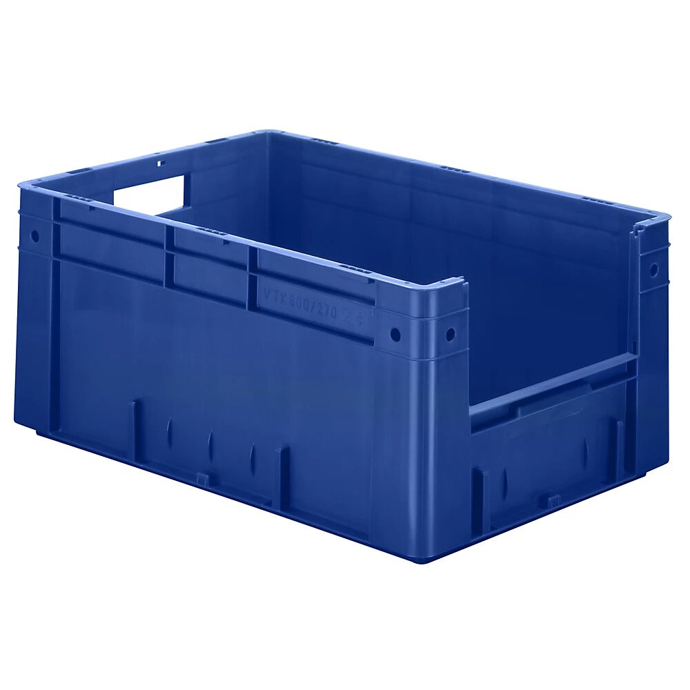 Euro-Stapelbehälter Inhalt 50 l, Außen-LxBxH 600 x 400 x 270 mm, VE 2 Stk blau
