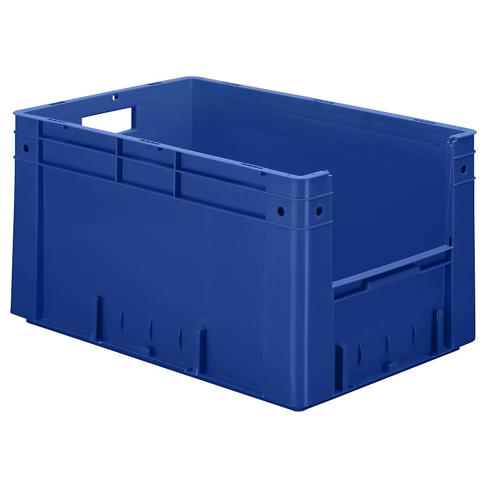 Euro-Stapelbehälter Inhalt 60 l, Außen-LxBxH 600 x 400 x 320 mm, VE 2 Stk blau