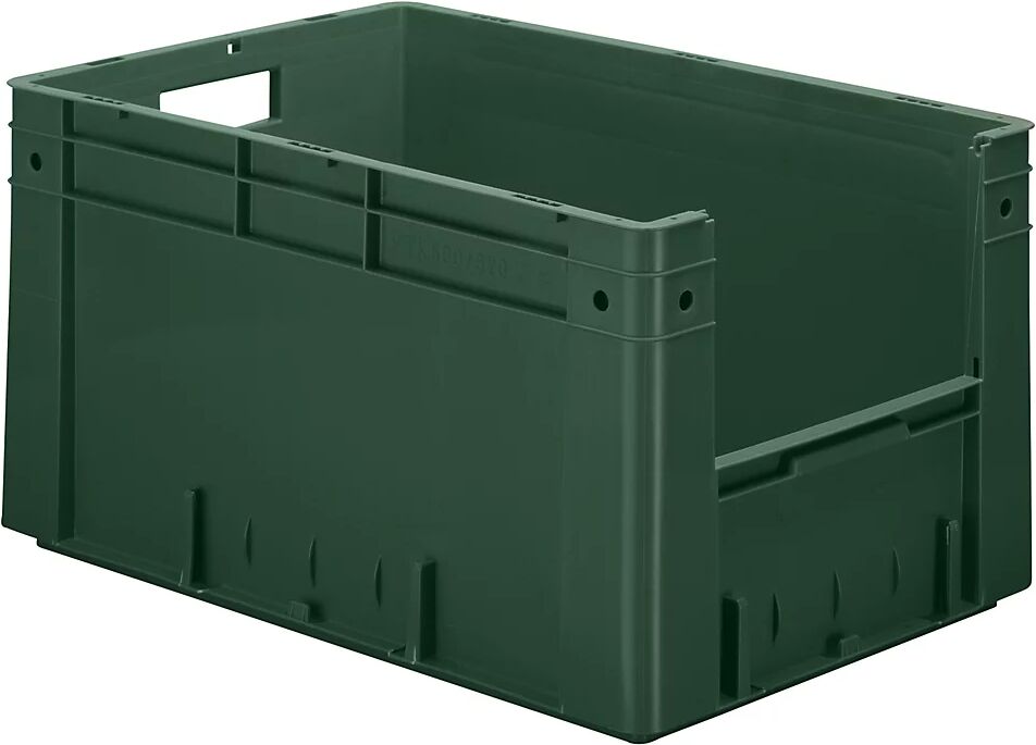 Euro-Stapelbehälter Inhalt 60 l, Außen-LxBxH 600 x 400 x 320 mm, VE 2 Stk grün