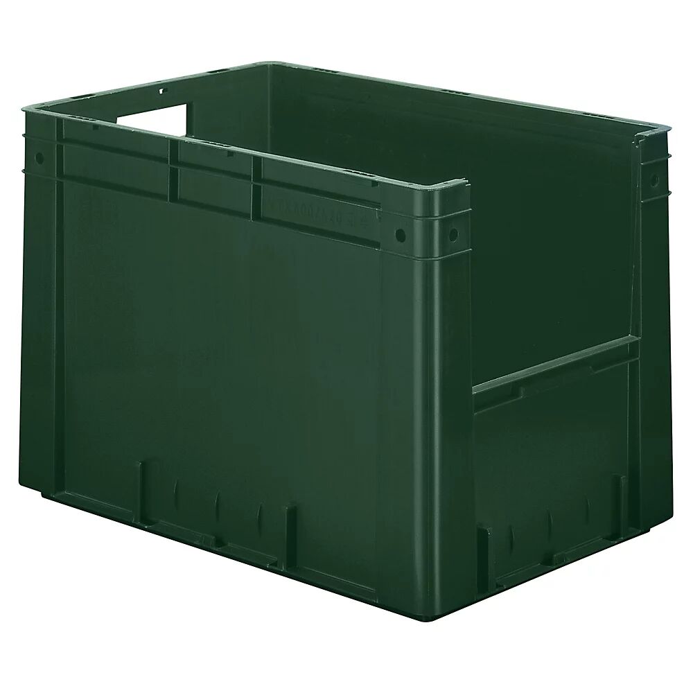 Euro-Stapelbehälter Inhalt 80 l, Außen-LxBxH 600 x 400 x 420 mm, VE 2 Stk grün