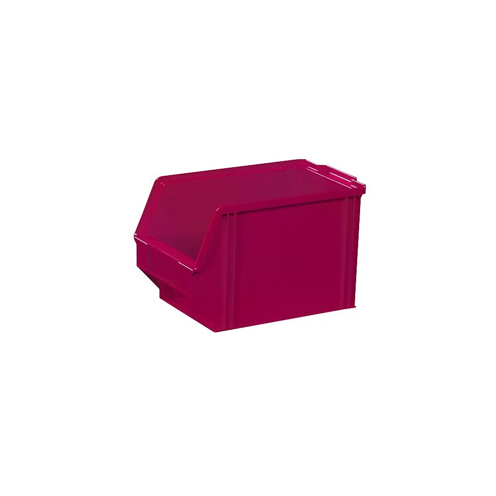 Sichtlagerkasten aus Polystyrol Außen- / Innenlänge 230 / 200 mm BxH 146 x 150 mm, VE 40 Stk, rot