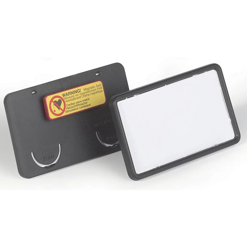 DURABLE CLIP CARD mit Magnet HxB 40 x 75 mm schwarz, VE 25 Stk