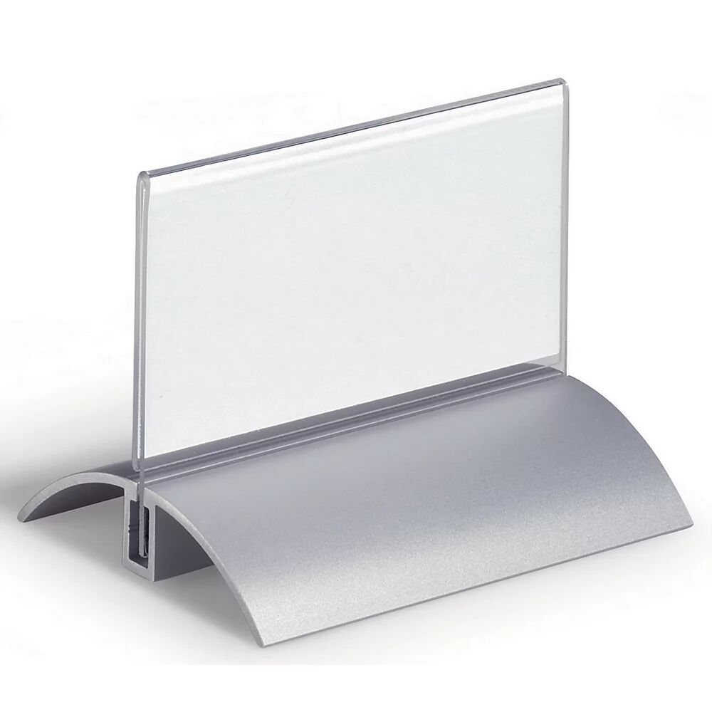 DURABLE Tischnamensschild, Acryl mit Aluminiumfuß HxB 52 x 100 mm VE 12 Stk