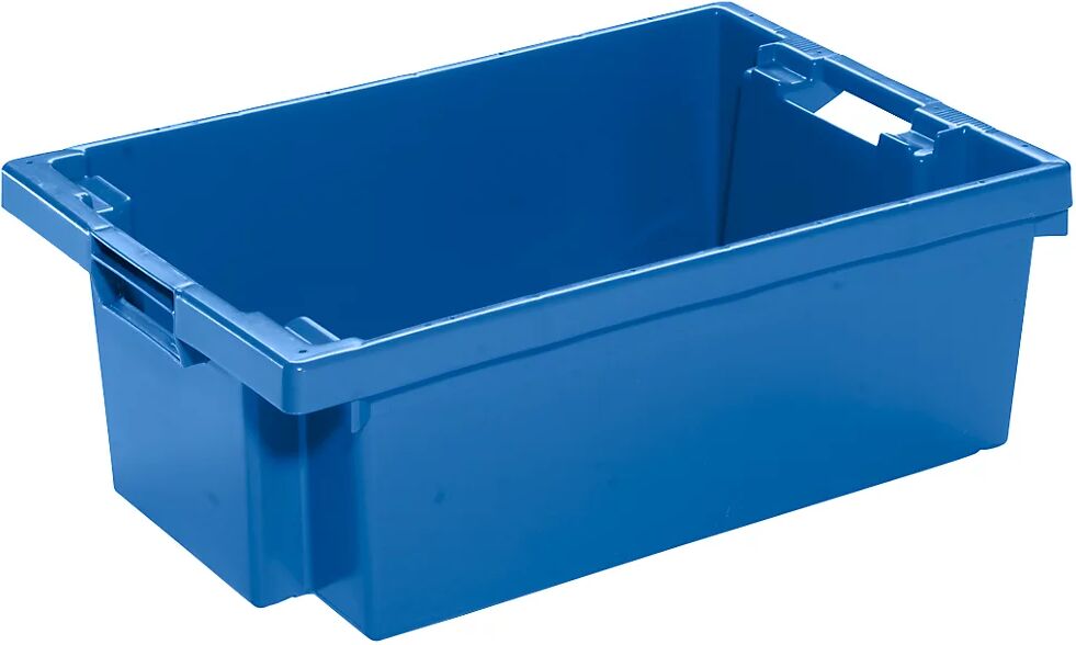 Drehstapelbehälter aus HDPE Inhalt 32 l Wände und Boden geschlossen, blau