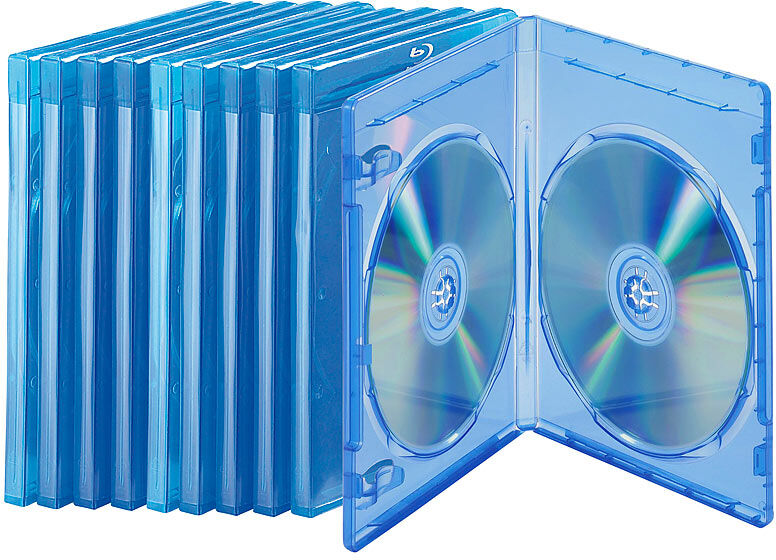 Pearl Blu-ray Soft-Hüllen blau-transparent im 10er-Pack für je 2 Discs