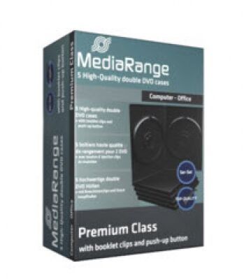 MediaRange DVD-Case Double Black - 5er Pack