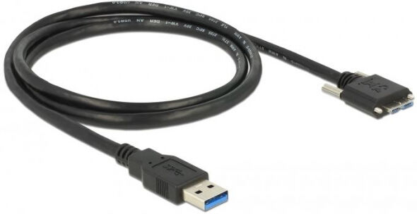 DeLock 83597 - Kabel USB 3.0 Typ A Stecker > USB 3.0 Typ Micro-B Stecker mit Schrauben 1 m