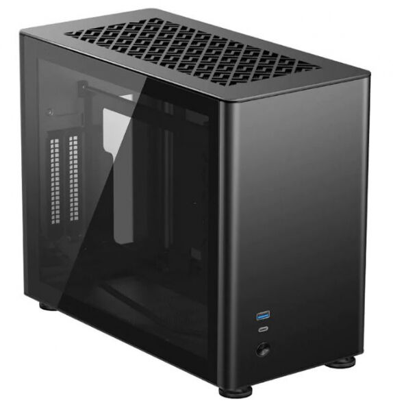 Jonsbo A4 - Mini-ITX Gehäuse / Tempered Glass - Schwarz