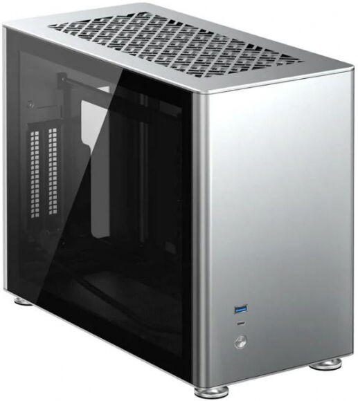 Jonsbo A4 - Mini-ITX Gehäuse / Tempered Glass - Silber