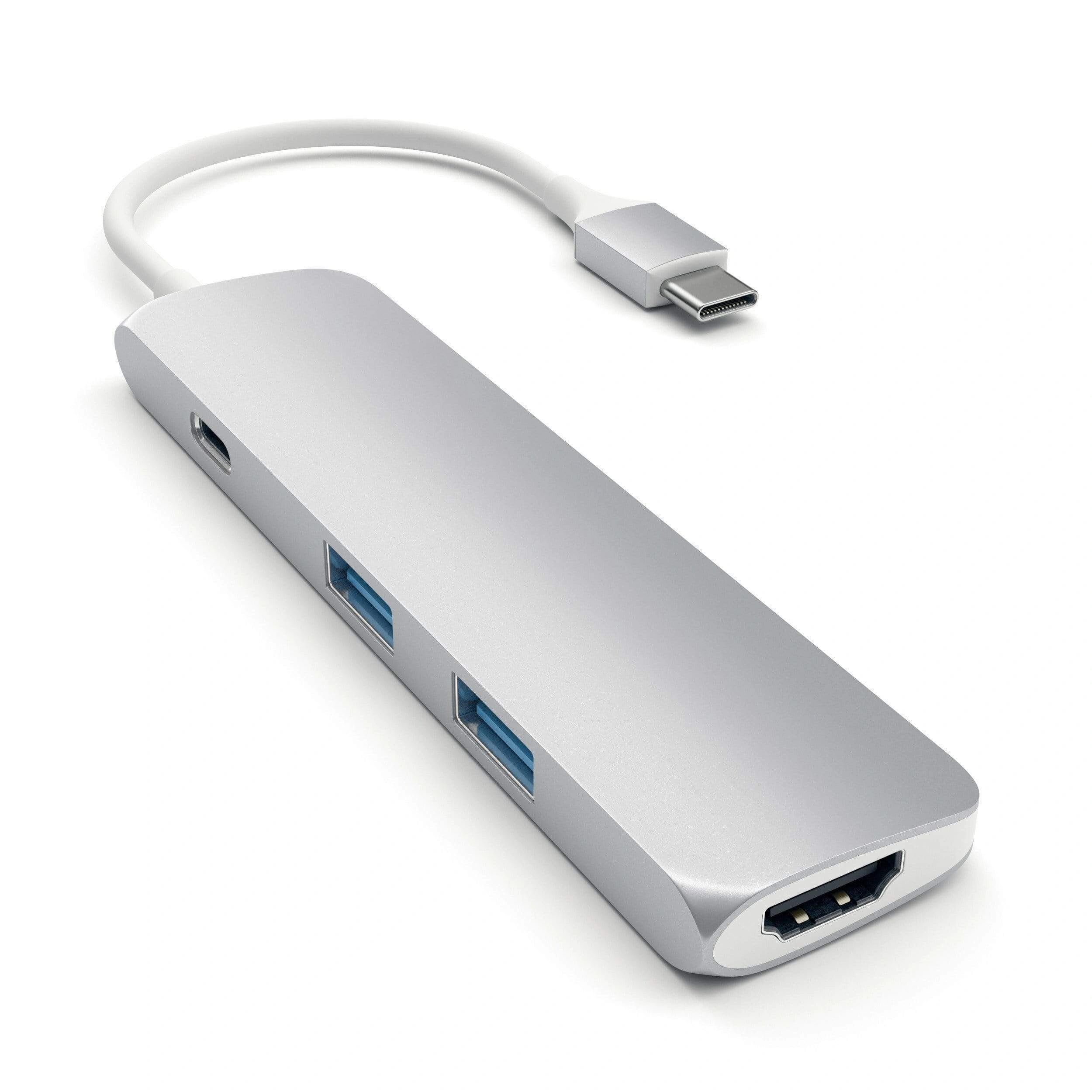 Satechi Redukce / adaptér - Satechi, USB-C Slim Multi-Port Adapter Silver