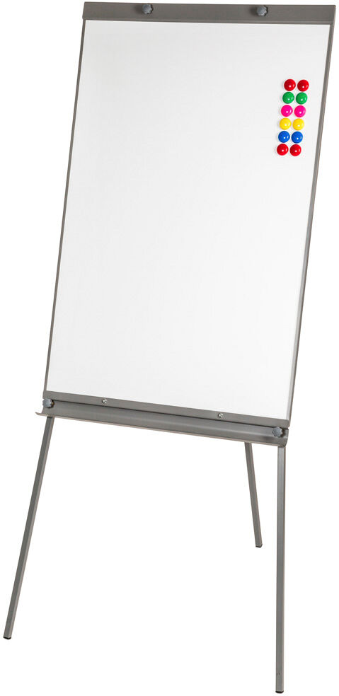 tectake Flipchart s magnetickým povrchem se 12-ti magnety - bílá