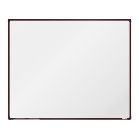 boardOK Whiteboard, magnettafel boardok, 150 x 120 cm, brauner rahmen