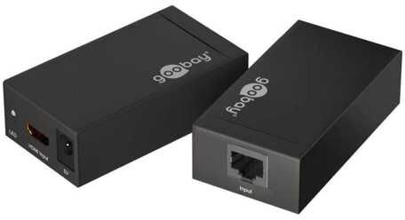 Goobay HDMI LAN CAT 5/6 Extender bis 1080p Verlängerung Verstärker bis 60m Schwarz