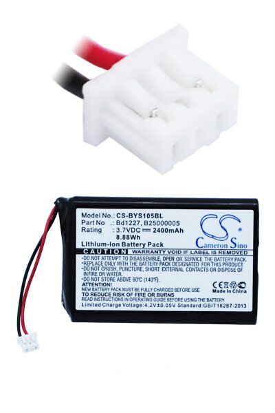 Baracoda Batteri (2400 mAh 3.7 V) passende til Batteri til Baracoda B40160100