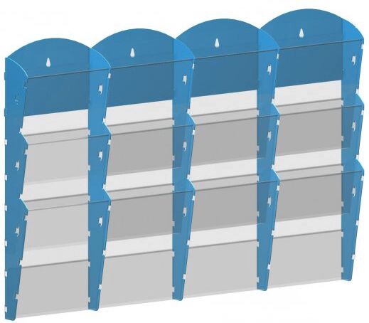 B2B Partner Plastikowy uchwyt ścienny na ulotki - 4x3 a5, szary