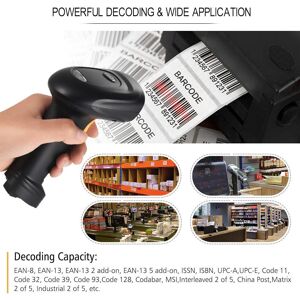 Tomtop Jms 2-In-1 Kabelloser 2,4-G-Barcode-Scanner Und Kabelgebundener 1d-Barcode-Handleser Über Usb