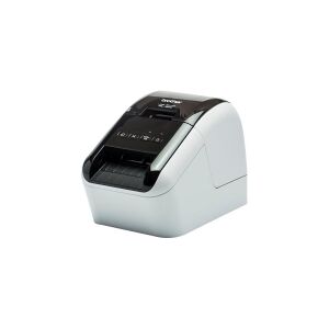 Brother QL-800 - Etiketprinter - to-farvet (monokrom) - direkte termisk - Rulle (6,2 cm) - 300 x 600 dpi - op til 93 etiketter/min. - USB 2.0 - skærer - sort, hvid