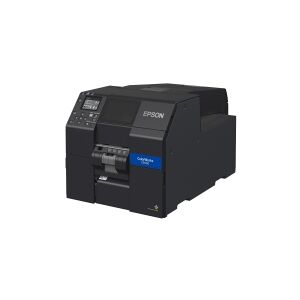 Epson ColorWorks CW-C6000Ae - Etiketprinter - farve - blækprinter - Rulle (11,2 cm) - 1200 x 1200 dpi - op til 119 mm/sek. (mono) / op til 119 mm/sek. (farve) - USB 2.0, LAN, USB 2.0 vært - skærer