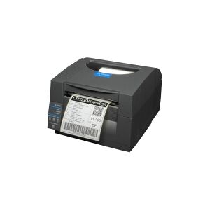 Citizen CL-S521II - Etiketprinter - direkte termisk - Rulle (11,8 cm) - 203 dpi - op til 150 mm/sek. - USB, seriel - sort