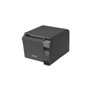 Epson TM T70II (025C1) - Kvitteringsprinter - termisk linje - Rulle (7,95 cm) - 180 x 180 dpi - op til 250 mm/sek. - USB 2.0, LAN (UB-E04) - skærer - sort