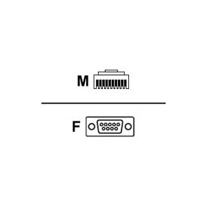 Zebra Technologies Zebra - Serielt kabel - DB-9 (hun) til RJ-45 (10-pin) (han) - 2.8 m - snoet, formet - for Symbol LI3608  Digital Scanner DS3608  Zebra DS3608, DS3678, LI3608, LI3678