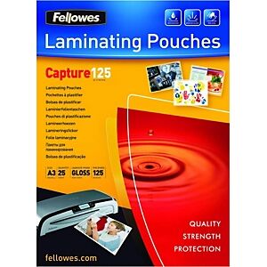 Fellowes Pochettes de plastification ImageLast A3 - Epaisseur : 125 microns par face - Boîte de 25 - Publicité