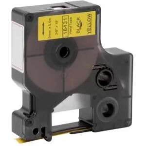 Offertecartucce.com Nastro per etichettatrice compatibile Dymo S0718440 9 mm (Rotolo 5.5 metri) NERO SU GIALLO