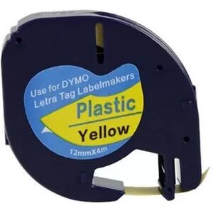 Offertecartucce.com Nastro per etichettatrice compatibile Dymo LETRATAG XR NERO SU GIALLO