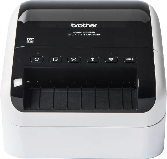 Brother Stampante per etichette/CD  QL-1110NWB di etichette professionale grandi formati fino a 4'', con Ethernet, Wi-Fi, Bluetooth [QL-1110NWB]