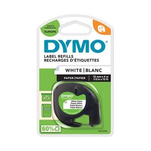 Dymo Tape LetraTag paper 12mmx4m white