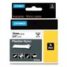 Dymo RHINO 18489 (S0718120) fita de nylon flexível RHINO 19mm preto sobre branco